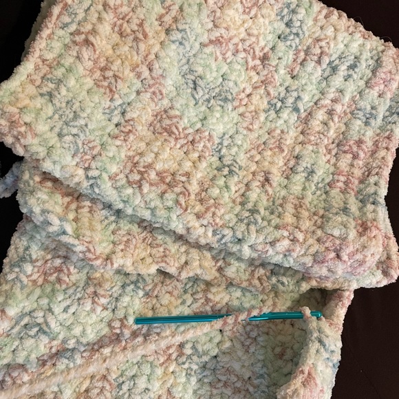 Handmade Crochet Throw Blanket (Main Color: Black) - Picture 3 of 5